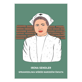 Plakat samoprzylepny Irena Sendler - inspirujące kobiety - ilustracja