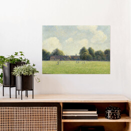 Plakat Camille Pissarro. Zielone pola Hampton. Reprodukcja