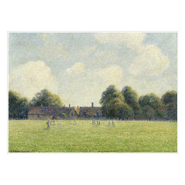 Plakat samoprzylepny Camille Pissarro. Zielone pola Hampton. Reprodukcja