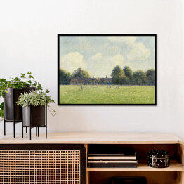 Plakat w ramie Camille Pissarro. Zielone pola Hampton. Reprodukcja