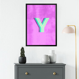 Obraz w ramie Kolorowe litery z efektem 3D - "Y"