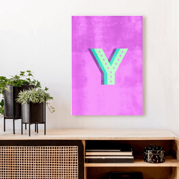 Obraz na płótnie Kolorowe litery z efektem 3D - "Y"