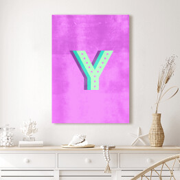 Obraz klasyczny Kolorowe litery z efektem 3D - "Y"
