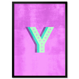 Plakat w ramie Kolorowe litery z efektem 3D - "Y"