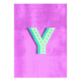 Plakat Kolorowe litery z efektem 3D - "Y"