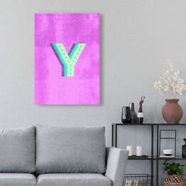 Obraz klasyczny Kolorowe litery z efektem 3D - "Y"