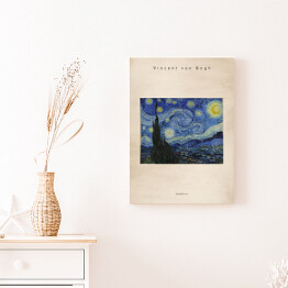  Vincent van Gogh "Gwiaździsta noc" - reprodukcja z napisem. Plakat z passe partout