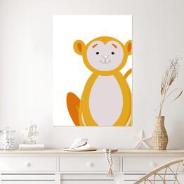 Plakat samoprzylepny Wesoła małpka - dziecięca dekoracja