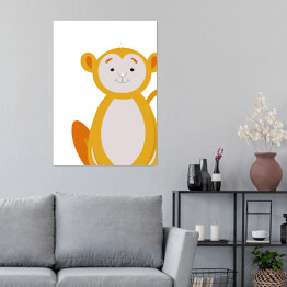 Plakat Wesoła małpka - dziecięca dekoracja