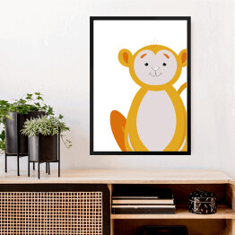 Obraz w ramie Wesoła małpka - dziecięca dekoracja