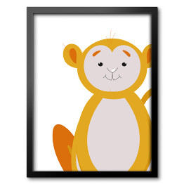 Obraz w ramie Wesoła małpka - dziecięca dekoracja