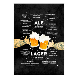 Plakat samoprzylepny Podział piwa