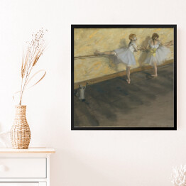 Obraz w ramie Edgar Degas "Tancerze ćwiczący przy drążku baletowym" - reprodukcja