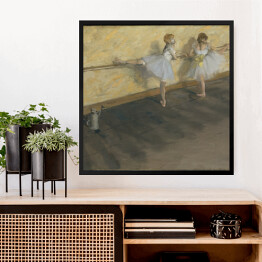 Obraz w ramie Edgar Degas "Tancerze ćwiczący przy drążku baletowym" - reprodukcja