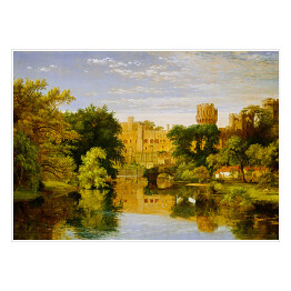 Plakat samoprzylepny Jasper Francis Cropsey Zamek Warwick w Anglii Reprodukcja obrazu