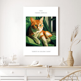 Obraz klasyczny Kot portret inspirowany sztuką - Tamara Łempicka