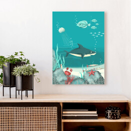 Obraz na płótnie Pod wodą - rekin