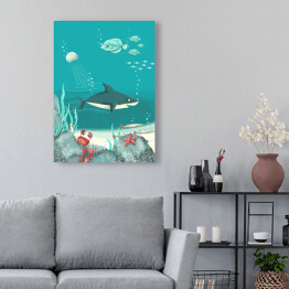 Obraz na płótnie Pod wodą - rekin