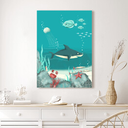Obraz klasyczny Pod wodą - rekin