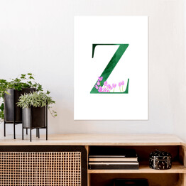 Plakat samoprzylepny Roślinny alfabet - litera Z jak zimowit