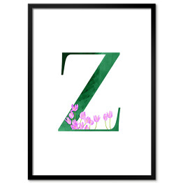 Plakat w ramie Roślinny alfabet - litera Z jak zimowit
