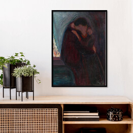 Plakat w ramie Edvard Munch Pocałunek Reprodukcja obrazu