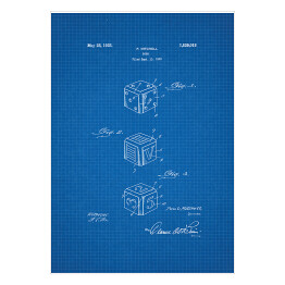 Plakat P. Mitchell - patenty na rycinach blueprint