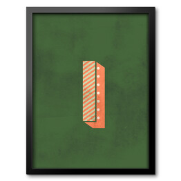 Obraz w ramie Kolorowe litery z efektem 3D - "I"