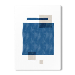 Obraz na płótnie Beżowe kwadraty i niebieskie czworokąty