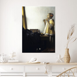 Plakat Jan Vermeer Sznur pereł Reprodukcja