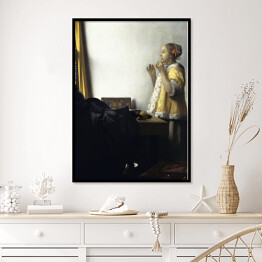Plakat w ramie Jan Vermeer Sznur pereł Reprodukcja