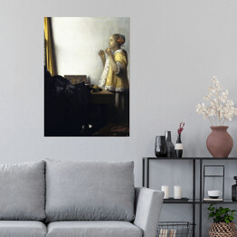 Plakat samoprzylepny Jan Vermeer Sznur pereł Reprodukcja