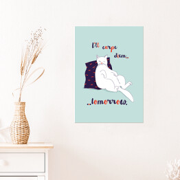 Plakat Kotek - leniuszek 