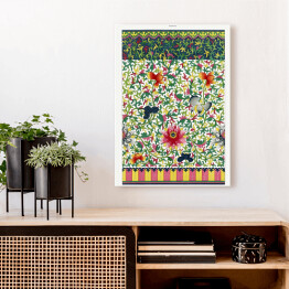 Obraz klasyczny Kolorowy ornament kwiatowy z wzorem geometrycznym