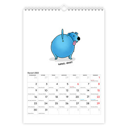 Kalendarz 13-stronicowy Kalendarz Psy