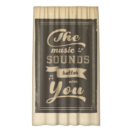 Ilustracja - napis "The music sounds better with you"