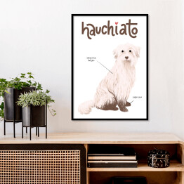 Plakat w ramie Kawa z psem - hauchiato