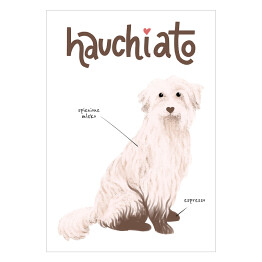 Plakat samoprzylepny Kawa z psem - hauchiato