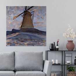 Plakat samoprzylepny Piet Mondriaan "Windmill"