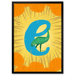 Obraz klasyczny Zwierzęcy alfabet - E jak emu