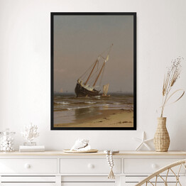 Obraz w ramie Alfred Thompson Bricher Beached Boat Reprodukcja obrazu