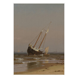 Plakat samoprzylepny Alfred Thompson Bricher Beached Boat Reprodukcja obrazu