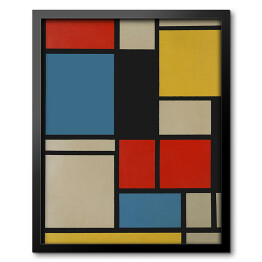 Obraz w ramie Piet Mondriaan "Composition in blue, red and yellow"