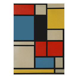Plakat Piet Mondriaan "Composition in blue, red and yellow"