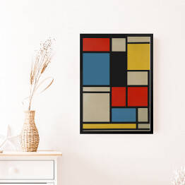 Obraz w ramie Piet Mondriaan "Composition in blue, red and yellow"