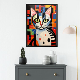 Obraz w ramie Kot à la Pablo Picasso