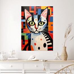 Plakat samoprzylepny Kot à la Pablo Picasso