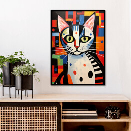 Plakat w ramie Kot à la Pablo Picasso