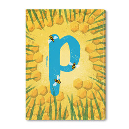 Obraz na płótnie Zwierzęcy alfabet - P jak pszczoła 