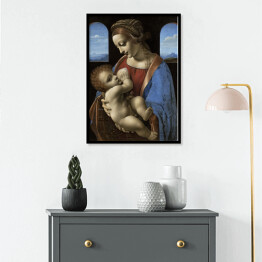 Plakat w ramie Leonardo da Vinci "Madonna Litta" - reprodukcja